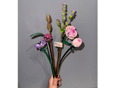 Kreatywne Klocki Konstrukcyjne Bukiet Kolorowych Kwiatów 547 ele ZA5347