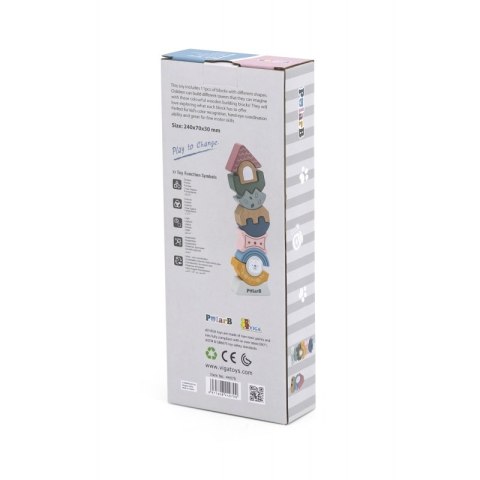 VIGA PolarB Drewniana Układanka Wieża