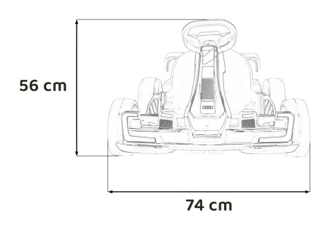Pojazd Gokart Audi z Funkcją Driftu Biały