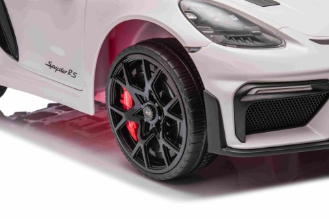 Pojazd Porsche Spyder RS 718 Biały sportowy samochód