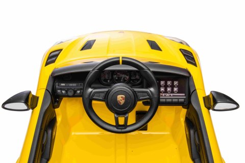 Pojazd Porsche Spyder RS 718 Żółty samochód sportowy