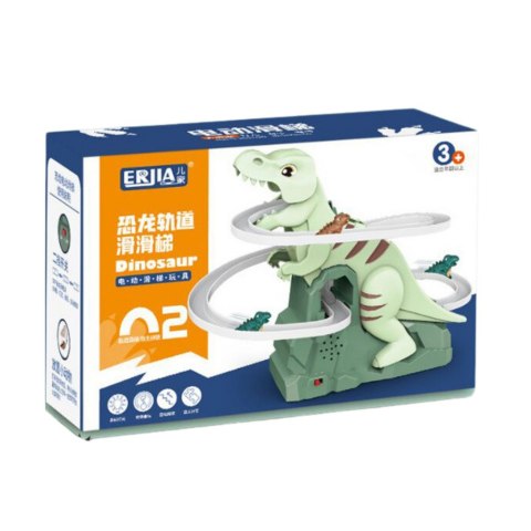 Tor Zjeżdżalnia Wspinaczka Dinozaurów Kolejka Światła Dźwięki