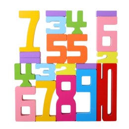 Drewniane Cyferki Nauka Matematyki Kostki do Gry Klocki Edukacyjne