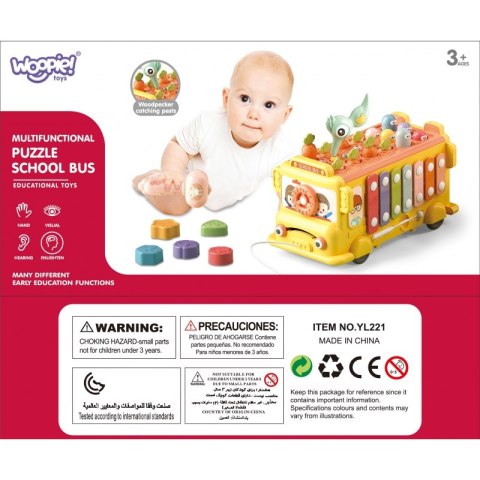WOOPIE BABY Interaktywny Autobus Edukacyjny 6w1 Młoteczek Cymbałki +18 m