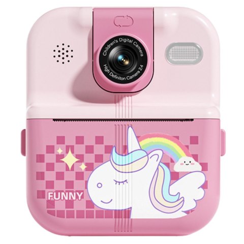 Aparat Natychmiastowy z Drukarką Termiczną Gry 3 Rolki Różowy Jednorożec