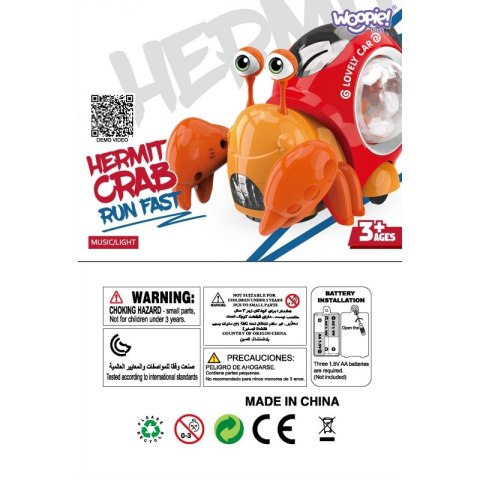 WOOPIE Pełzający Krab Projektor Pomarańczowy Zabawka Sensoryczna