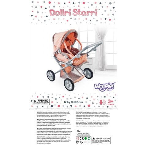 WOOPIE ROYAL Wózek dla Lalek 4w1 Nosidełko Blokowane Kółka