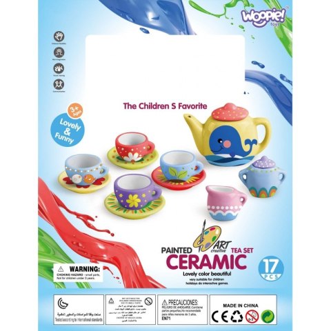 WOOPIE Zestaw Serwis do Herbaty Ceramiczny do Malowania
