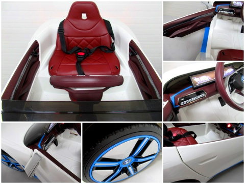 BMW i4 Biały Auto na akumulator EVA Skóra pilot