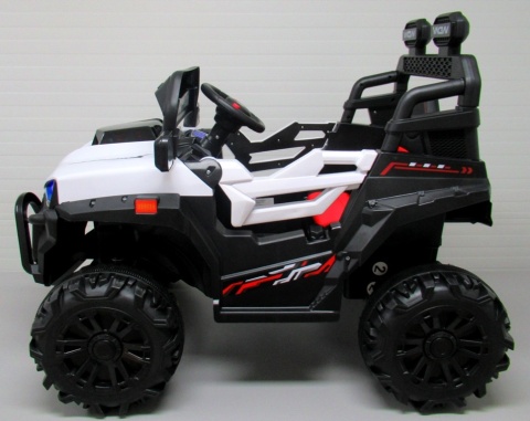 Buggy X8n biało-czarny, Autko na akumulator Miękki Fotelik