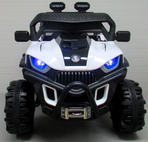 Buggy X8n biało-czarny, Autko na akumulator Miękki Fotelik