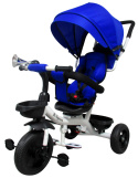 Rowerek Trójkołowy T4 niebieski R-Sport Obracany 360 stopni Koła EVA, Hamulec Wolne koło
