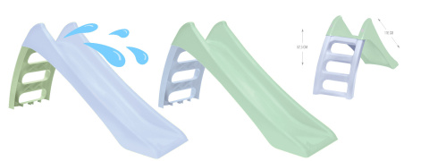 Zjeżdżalnia z natryskiem wodnym Mochtoys 116 cm 12801 Zielona