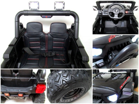 AUTO X16 R-SPORT Czarny Auto na akumulator EVA SKÓRA Pilot Akumulator litowo-jonowy