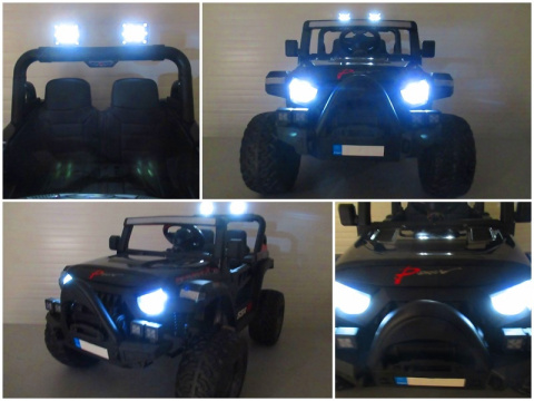 AUTO X16 R-SPORT Czarny Auto na akumulator EVA SKÓRA Pilot Akumulator litowo-jonowy