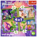 Puzzle - 4w1 (35, 48, 54, 70) - Świat Smoka Diplodoka - Trefl 34663