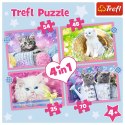 Puzzle - 4w1 (35, 48, 54, 70) - Zabawne kotki - Trefl 34396