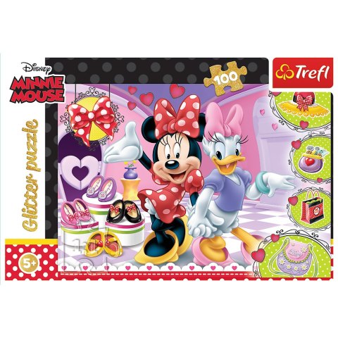Puzzle - 100 - Myszka Minnie i błyskotki - Trefl 14820