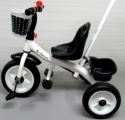 Rowerek Trójkołowy T8 biały z rączką Koła EVA Pchacz