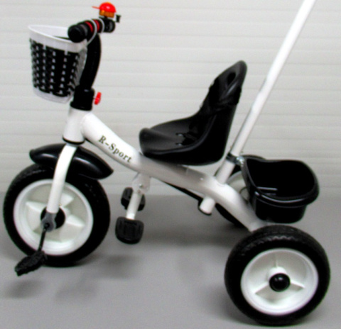 Rowerek Trójkołowy T8 biały z rączką Koła EVA Pchacz