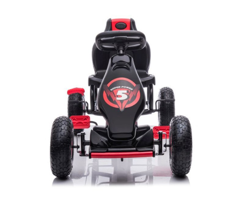 GOKART G8 CZERWONY, gokart dziecięcy, pompowane koła
