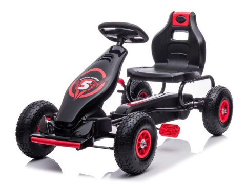 GOKART G8 CZERWONY, gokart dziecięcy, pompowane koła