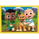 Puzzle - 4w1 (12, 15, 20, 24) - Cocomelon - Poznaj bohaterów - Trefl 34647