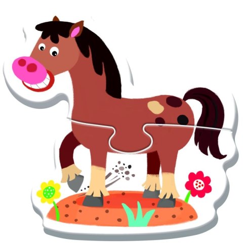 Puzzle - Baby Classic - Na farmie - Konik Świnka Króliczek Krówka - Trefl 36127