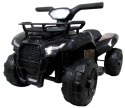 Quad J8AAA czarny na akumulator, quady dla dzieci muzyka światło