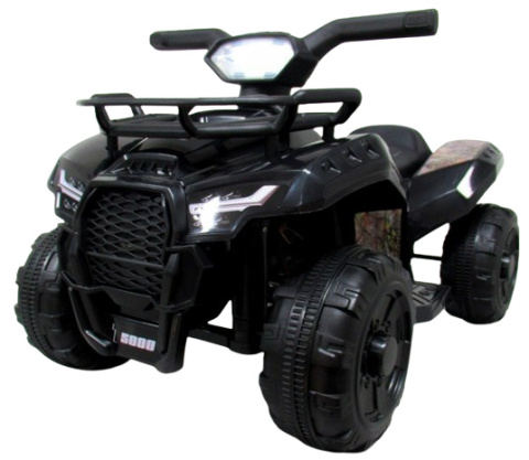 Quad J8AAA czarny na akumulator, quady dla dzieci muzyka światło