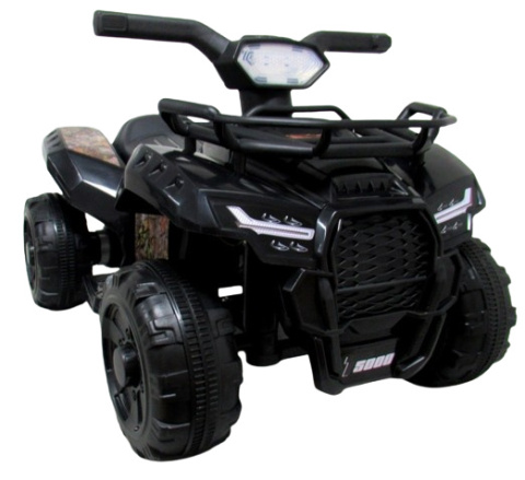 Quad J8AAA czarny na akumulator, quady dla dzieci muzyka światło