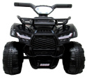 Quad J8AAA czarny na akumulator, quady dla dzieci muzyka światło