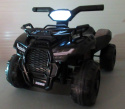 Quad J8AAA czarny na akumulator, quady dla dzieci muzyka światło