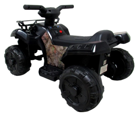 Quad J8AAA czarny na akumulator, quady dla dzieci muzyka światło