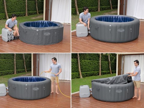 Bestway Lay-Z-Spa SANTORINI PRO 7 LED aplikacja hydromasaż 5-7osob 6001T