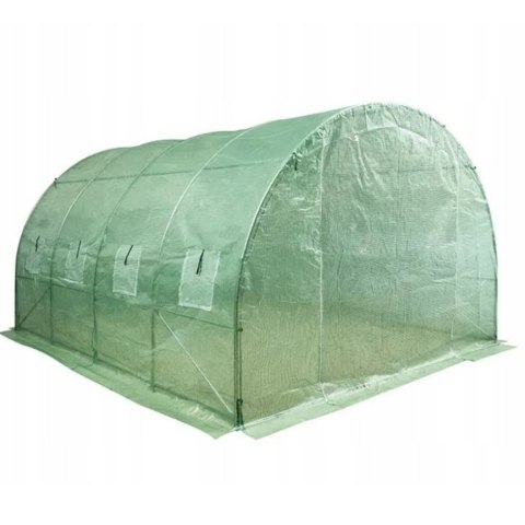 Tunel Ogrodowy Foliowy Szklarnia Na Warzywa Okna Zielony UV 4,5x2x2 M 9M²