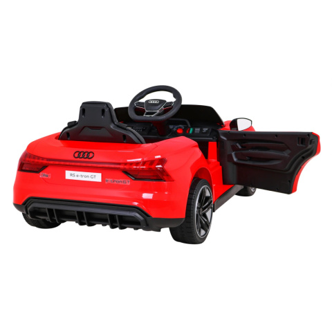 AUDI E-Tron GT Czerwony Auto na akumulator EVA Skóra pilot