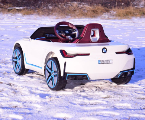 BMW i4 Biały Auto na akumulator EVA Skóra pilot