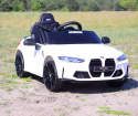 BMW m4 BIAŁY Auto na akumulator EVA Skóra pilot