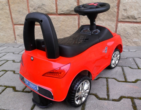 Jeździk Autko dla Dziecka J2 CZERWONY - chodzik, muzyka, klakson, światła
