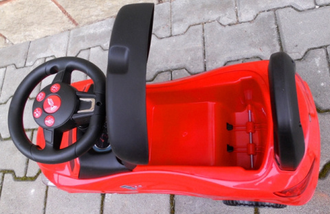 Jeździk Autko dla Dziecka J2 CZERWONY - chodzik, muzyka, klakson, światła