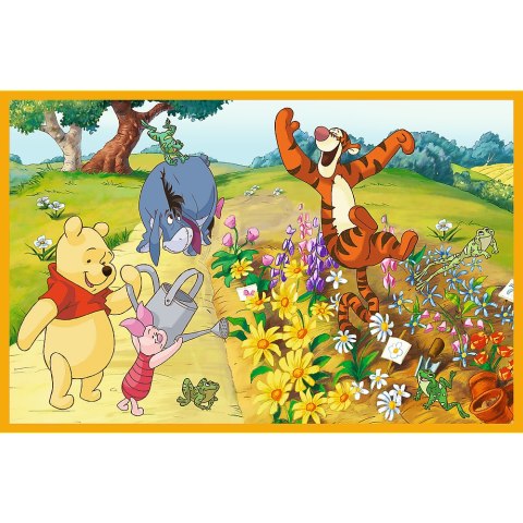 Puzzle - 2x24 - Dzień w ogrodzie - Disney - Kubuś Puchatek - Trefl 34436
