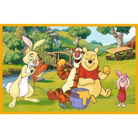 Puzzle - 2x24 - Dzień w ogrodzie - Disney - Kubuś Puchatek - Trefl 34436