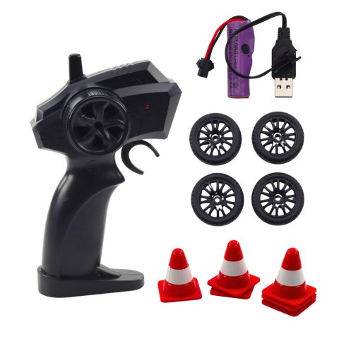 Auto Sportowe Do Driftu Wymienne Koła Zdalnie Sterowany RC 4WD Żółte