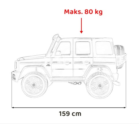 Pojazd Mercedes Benz G63 AMG XXL STRONG Czarny