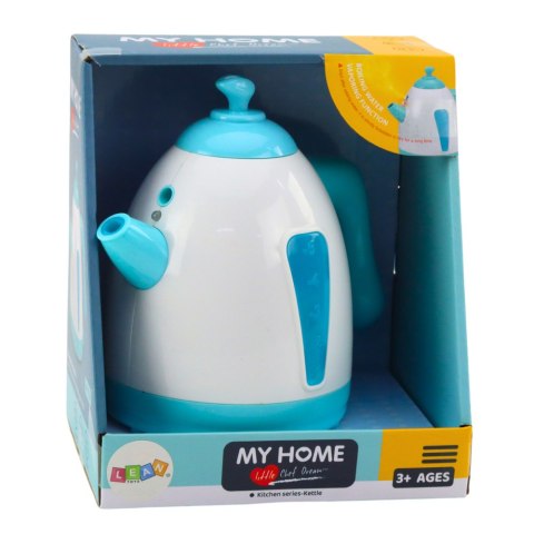 Czajnik Na Baterie Para Wodna Światła Dźwięki Turkusowy