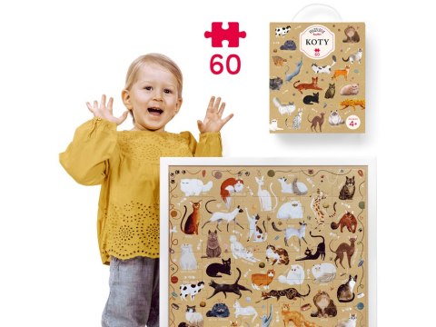 CzuCzu Puzzlove Duże puzzle KOTY 60 elementów ZA5618