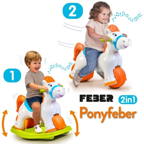 FEBER Interaktywny Bujany Jednorożec 2w1 - Jeździk Biegowy