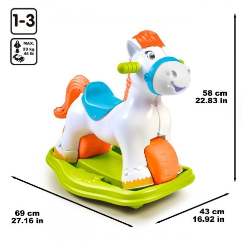 FEBER Interaktywny Bujany Jednorożec 2w1 - Jeździk Biegowy