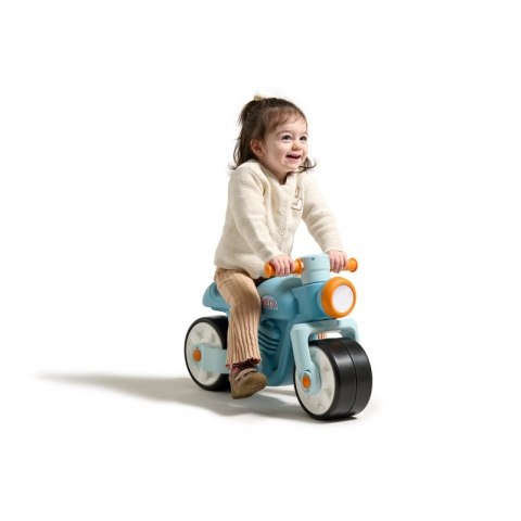 Falk Jeździk Biegowy Ciche Koła Motor Retro Niebieski 1+